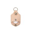 Klíčenka z pravé kůže s žetonem, 801-12, Béžová