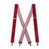 Šle X s kovovým středem a zapínáním na klipy - 35 mm, 871-1200, Červená, kovový střed