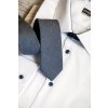 Kravata SLIM LUX bavlněná, 571-51078, Modrá/jeans
