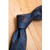 Kravata SLIM LUX, 571-81445, Modrá/hnědá