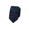Kravata SLIM LUX, 571-22426, Modrá/růžová