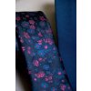 Kravata SLIM LUX, 571-22426, Modrá/růžová