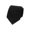 Lněná kravata v dárkové krabičce, 629-23, Černá