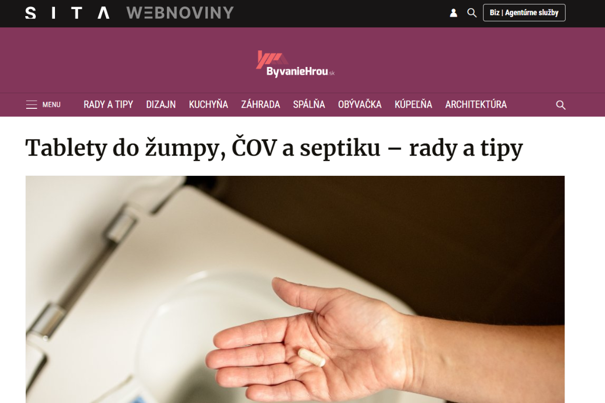 Tablety do žumpy, ČOV a septiku - rady a tipy