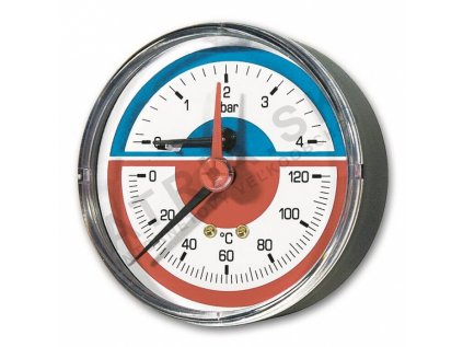 76307 termomanometer axialny 0 c az 120 c vratane spatnej klapky 1 4 fx1 2 m d80 0 4bar