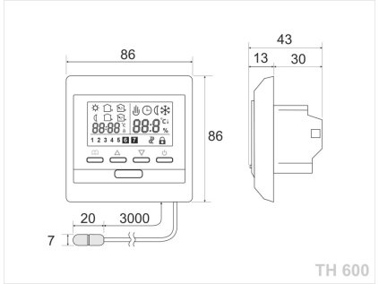 42074 digitalny termostat hakl th 600