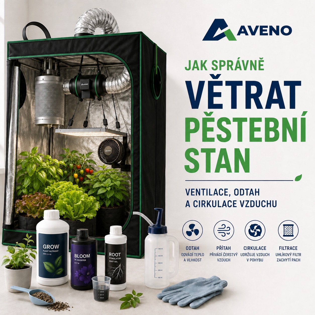 Jak správně větrat pěstební stan: ventilace, odtah a cirkulace vzduch