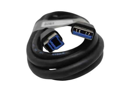 Datový kabel USB 3.0 A–B 1,8 m černý pro tiskárny a externí zařízení.
