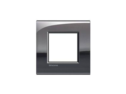 BTICINO Livinglight Air LNE4802PT šedý kovový rámeček 2 moduly
