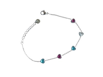 2517 Romantický náramek srdíčka z chirurgické oceli