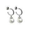 1108 Stříbrné náušnice PEARL