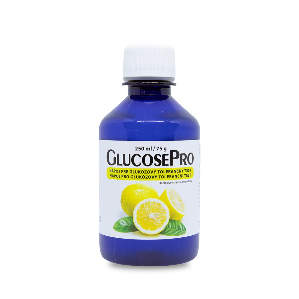 GlucosePro nápoj na orálny glukózový tolerančný test 250 ml citrón