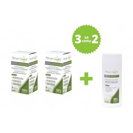 Perspi-Guard Antiperspirant roll-on 30 ml 2 ks + 1 ks Perspi-Guard bodywash ZDARMA