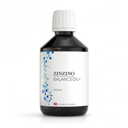 ZINZINO BalanceOil+ AquaX, 300 ml - potravinový doplnok s vysokým obsahom omega-3 mastných kyselín a vitamínu D3