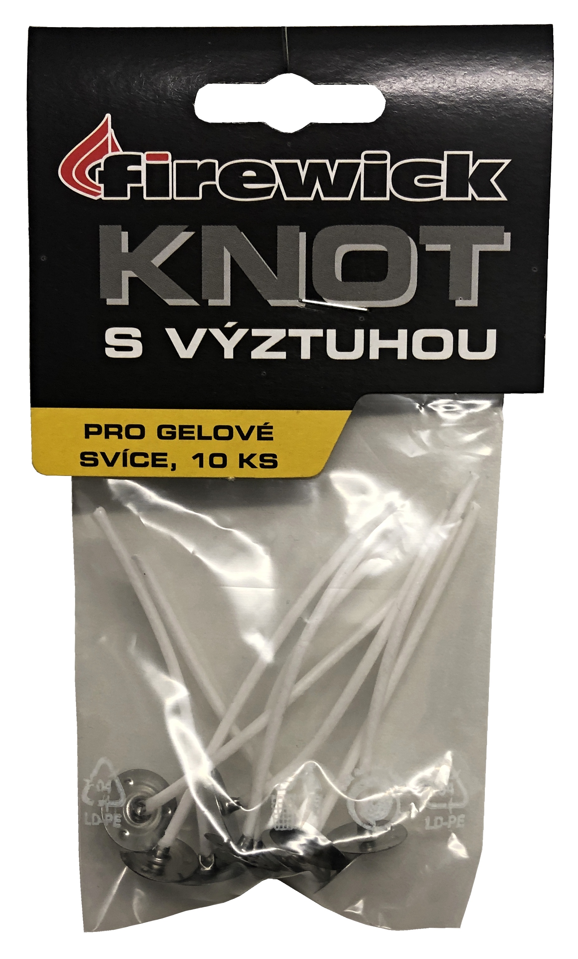 Knot s výztuhou pro gelové svíce