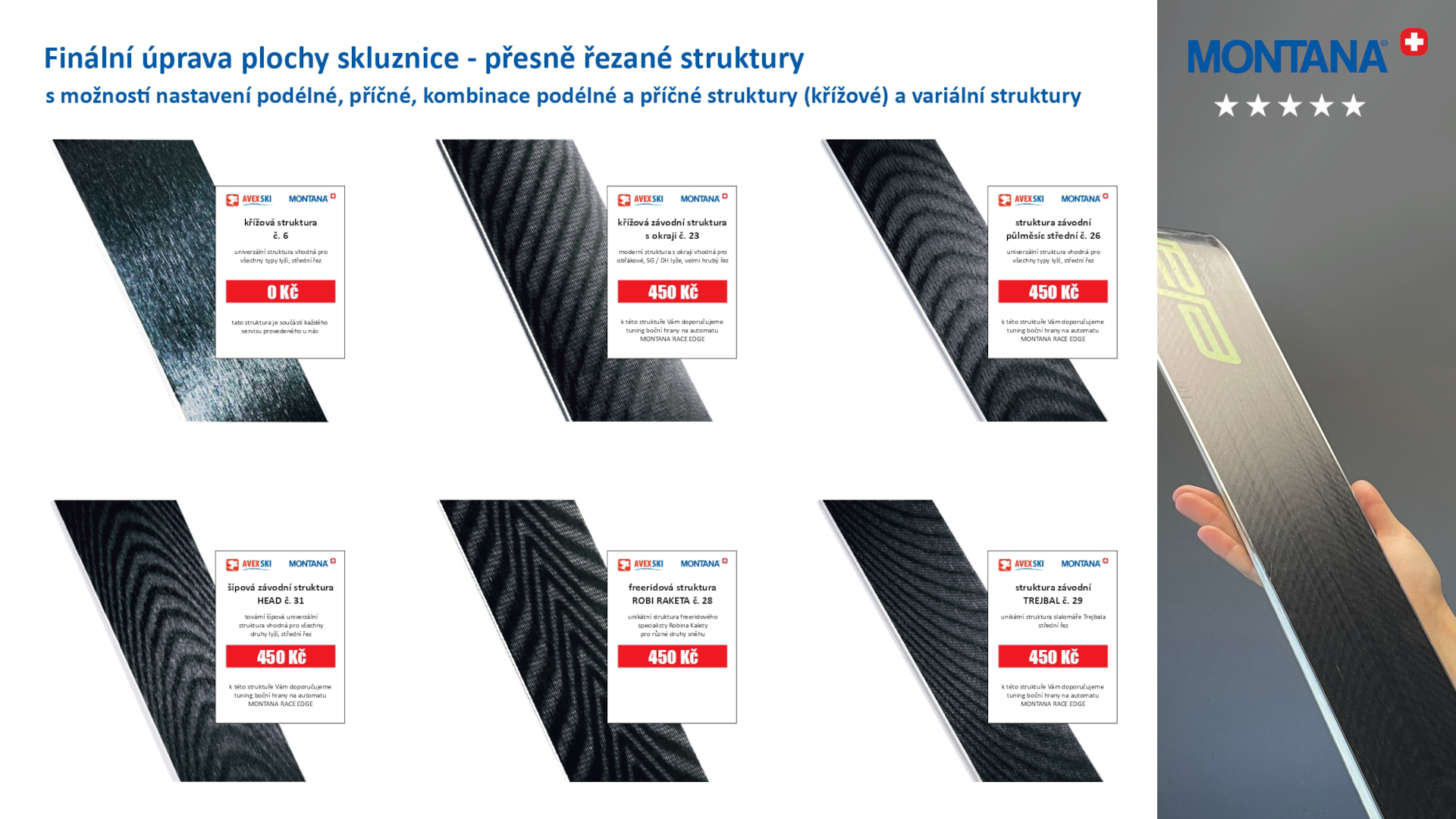 Přesně řezané struktury