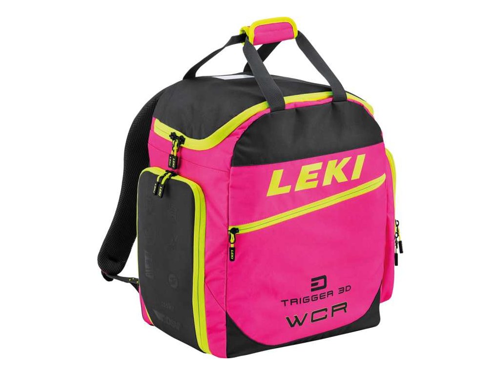 Leki Ski Boot Bag WCR 60L NeonPink Black NeonyEllow 21 22 Ski bags and backpacks AVEX SKI