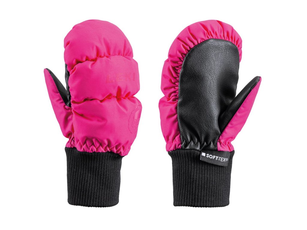 hoste Oberst Machu Picchu LEKI LITTLE ESKIMO MITT SHORT Pink - Ski gloves | AVEX SKI