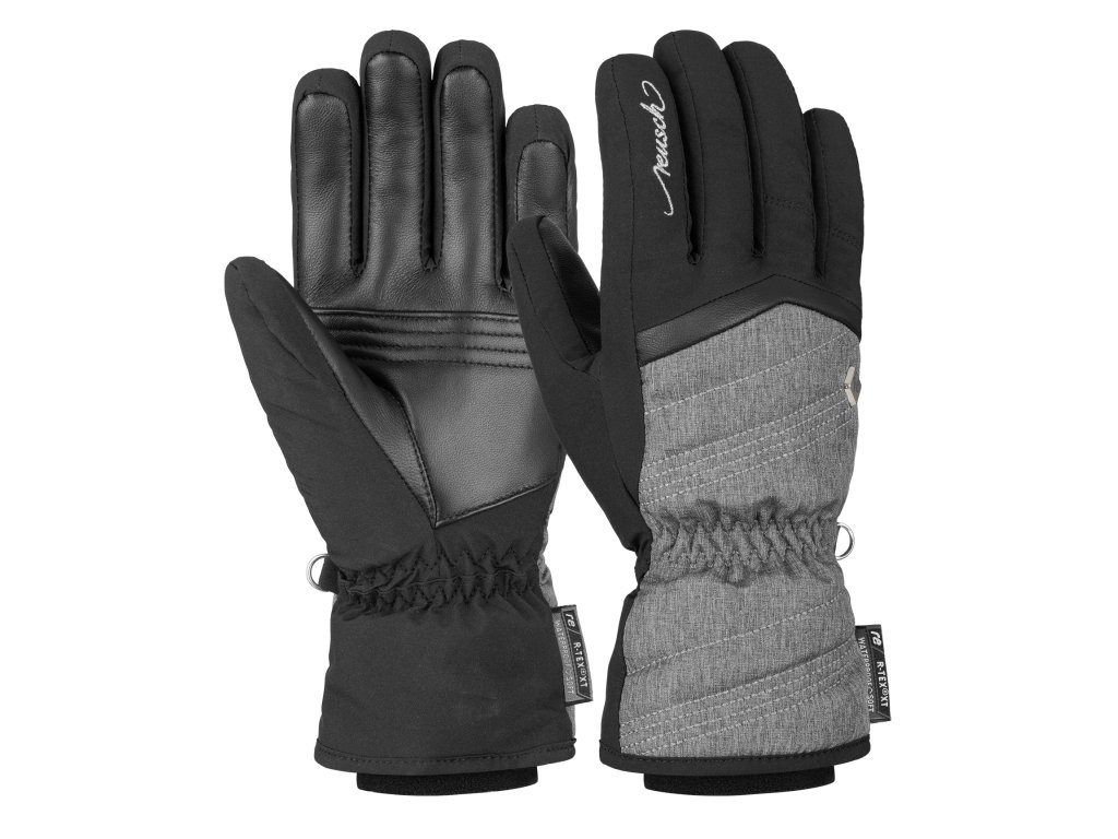 REUSCH LENDA R-TEX XT Black/Grey Melange - Lyžařské rukavice