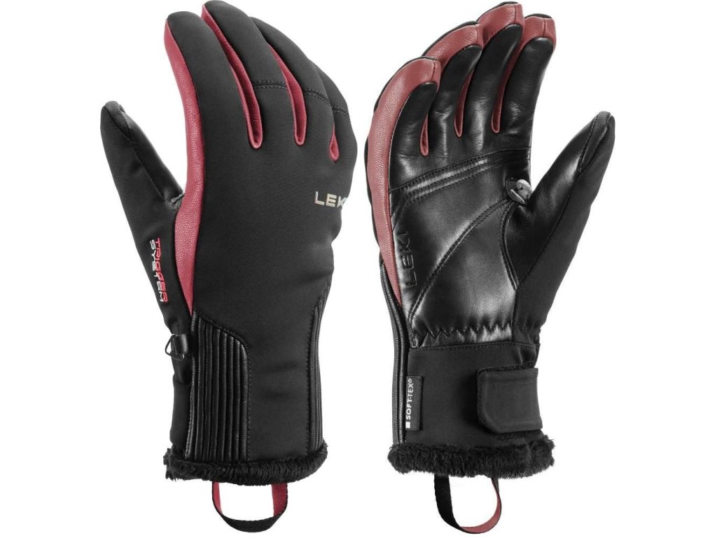 グローブ、 LEKI VALLARTA 3D WOMEN Black/Rose - Ski gloves | AVEX SKI