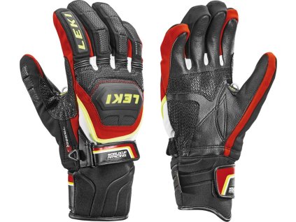 Rukavice LEKI Worldcup Race Coach Flex S GTX Black/Red/White/Yellow
