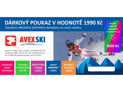 dárkový poukaz 2022 zapůjčení 1990 Kč