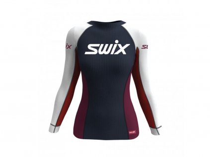 SWIX RACEX BODYWEAR LS W's Dark Navy/Rhubarb Red