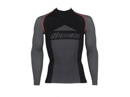 70083 01 Performance Shirt Black Anthra Red