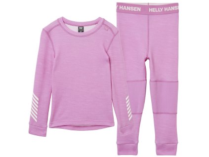 HELLY HANSEN K LIFA MERINO SET Meta Pink