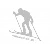 Ski mountaineer 2 sticker / 8.9 x 9 cm / silver