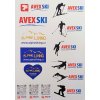 Sheets of AVEX SKI Team, Kids and selected brands stickers