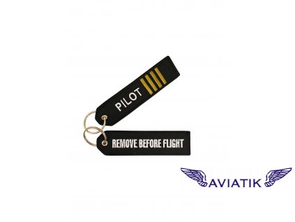 Přívěsek na klíče REMOVE BEFORE FLIGHT PILOT