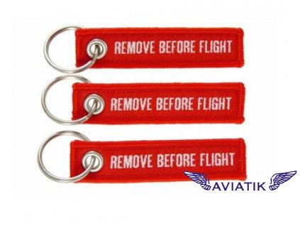 MINI REMOVE BEFORE FLIGHT červené