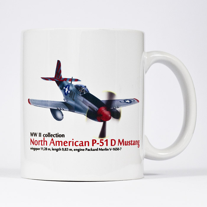 Hrnek s potiskem N.A. P-51 D Mustang