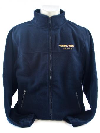 mikina fleece s výšivkou Czech pilot Barva: Tmavě modrá, Velikost: XL