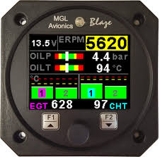 MGL Avionics Blaze EMS-2 a Vega EMS-1 engine monitor průměr: 80mm