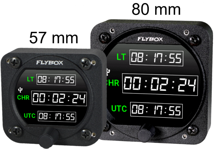 Omnia CHRONO Letecké palubní hodiny Flybox průměr: 80mm