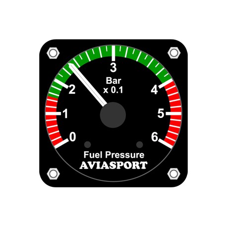 AVIASPORT IM-567 tlakoměr paliva 6 bar pro ROTAX 912