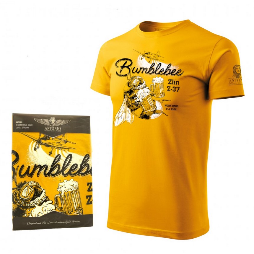 Tričko s práškovacím letadlem Zlín Z-37 BUMBLEBEE Velikost: XL