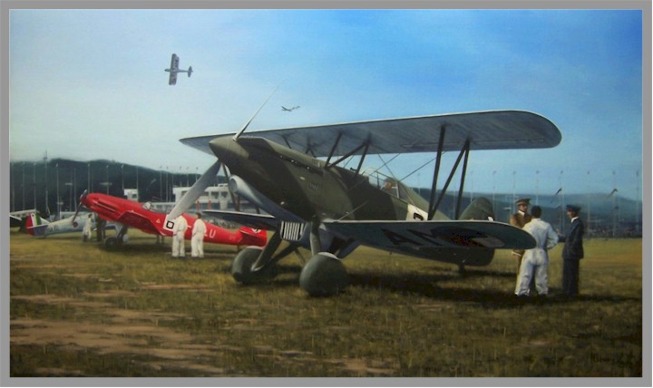 CURYCH 1937 Avia B-534, OK-AMP, Československé letectvo, Mezinárodní letecké závody v Curychu, červenec 1937
