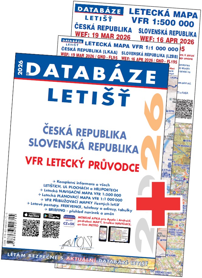 Databáze letišť 2026 ČR+SR