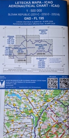 Letecká mapa ICAO SK 2026