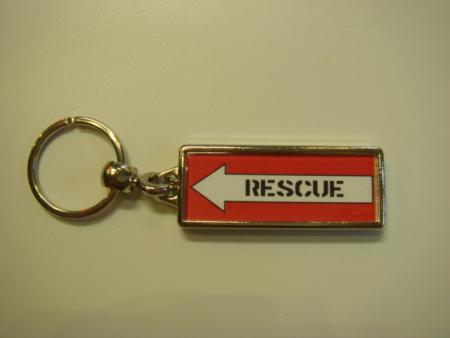 RESCUE červená - KOVOVÁ KLÍČENKA