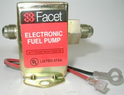 Elektrická palivová pumpa FACET PSI/BAR: 4,5 - 6,0 PSI P/N40108