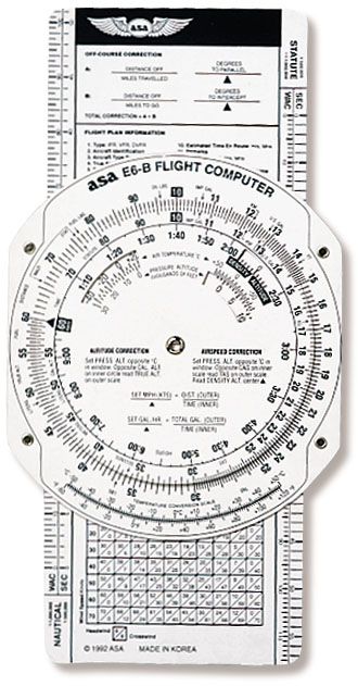 E6-B papír navigační computer