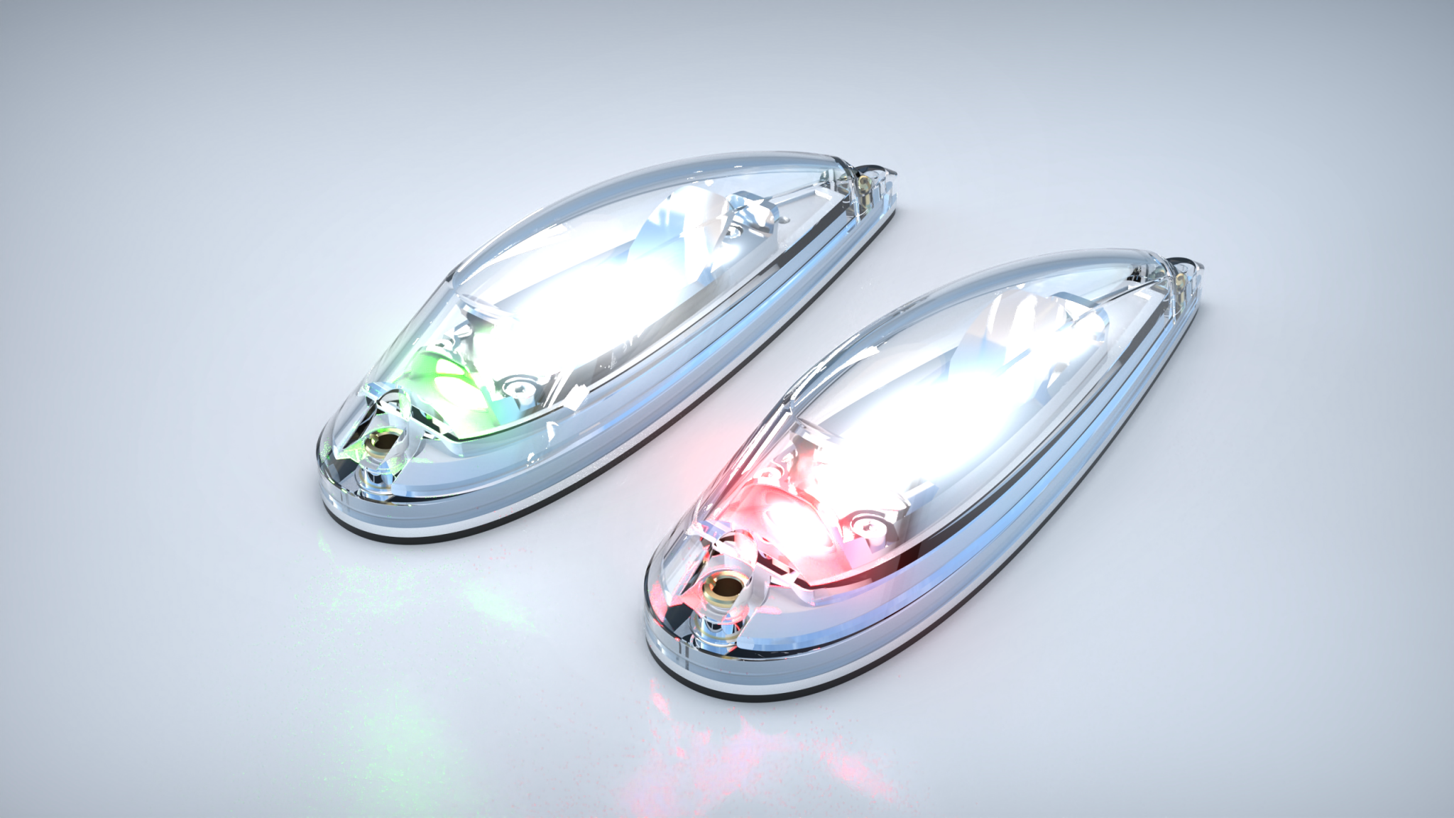 PowerBurst NXT™ Navigační / polohové / stroboskopické LED světlo PowerBurst Barva: Červená s bílým těsněním