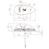 UltraNXT wingtip navigation position strobe light Technical Drawing scaled 450x558