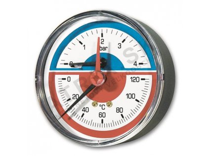 76307 termomanometer axialny 0 c az 120 c vratane spatnej klapky 1 4 fx1 2 m d80 0 4bar