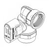 40565 gulovy uzaver plynu g24 s integrovanou tlak zatkou a prevlecnou maticou 1 x5 4 rohovy mimo os