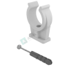 Vykurovací systém HEPWORTH Príchytka plastová jednoduchá, 15 mm